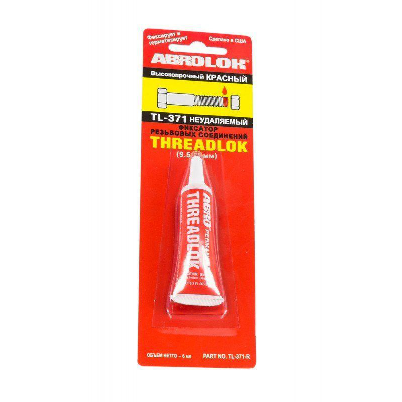 фиксатор резьбы красный (неудаляемый) 6мл. abro
